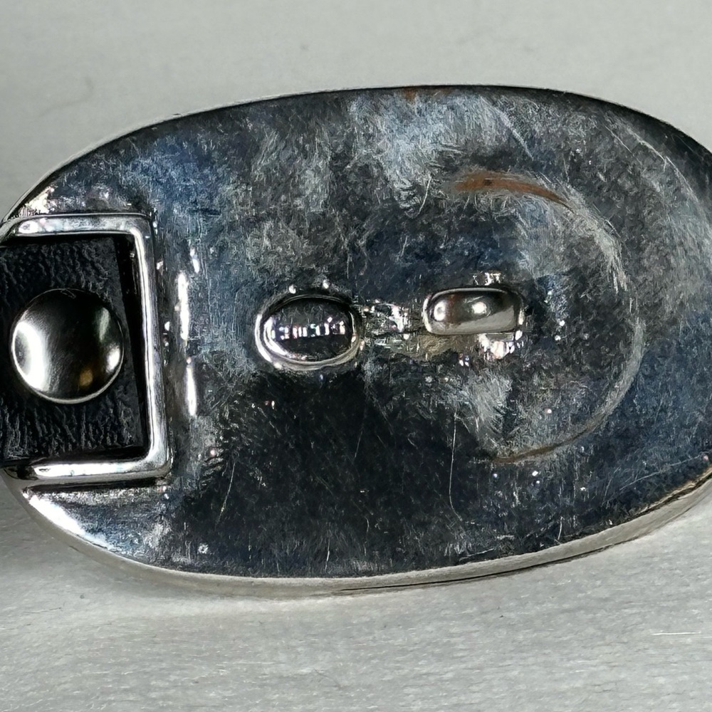 Chico’s Black‎ Belt Glass Buckle Adjustable Sz S/M - Picture 8 of 9